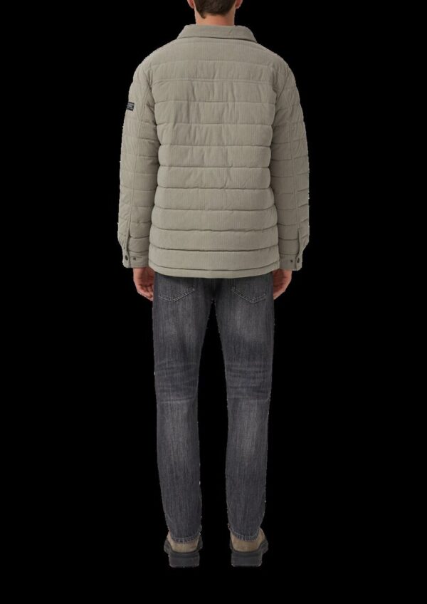 Gestepptes Cord-Overshirt mit aufgesetzten Taschen