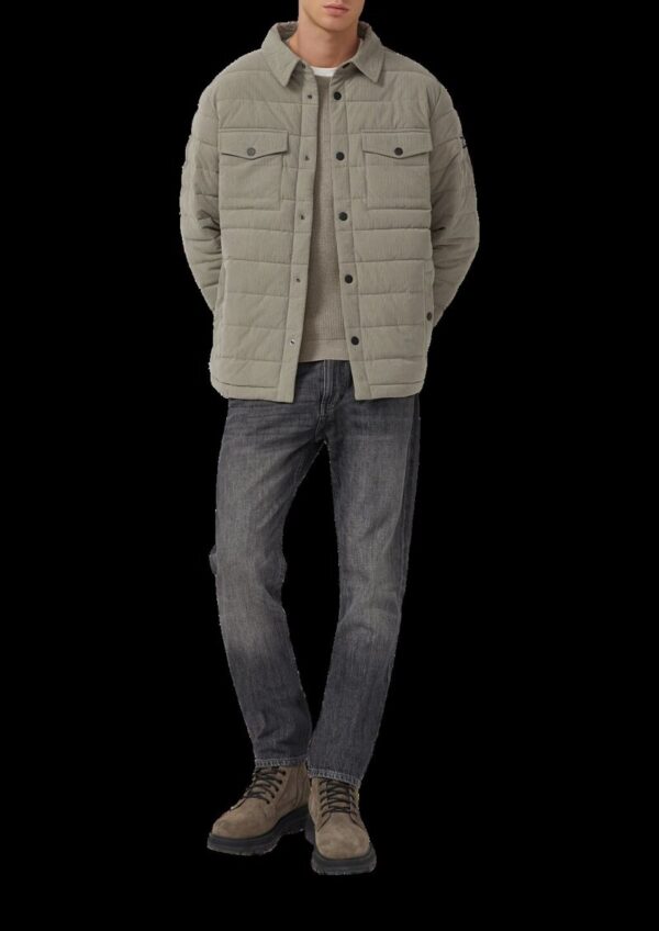 Gestepptes Cord-Overshirt mit aufgesetzten Taschen