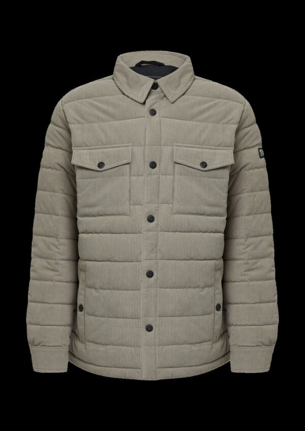 Gestepptes Cord-Overshirt mit aufgesetzten Taschen