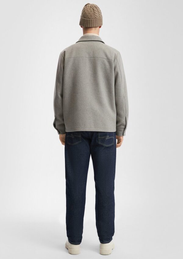 Overshirt mit Reißverschluss aus Wollmischung