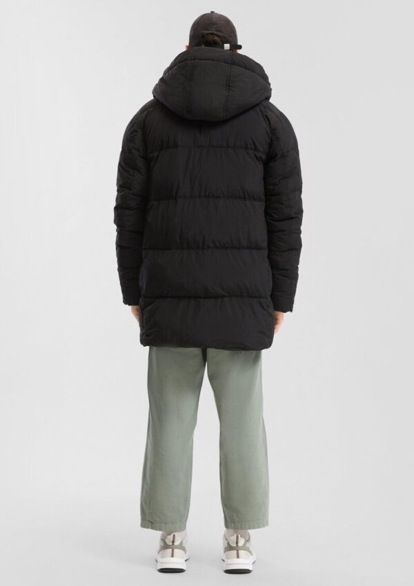 Pufferparka in Crinkle-Nylon mit Waschoptik