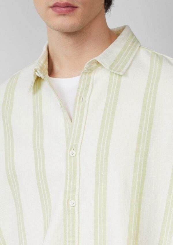 Regular Fit: Streifenhemd mit Strukturoptik