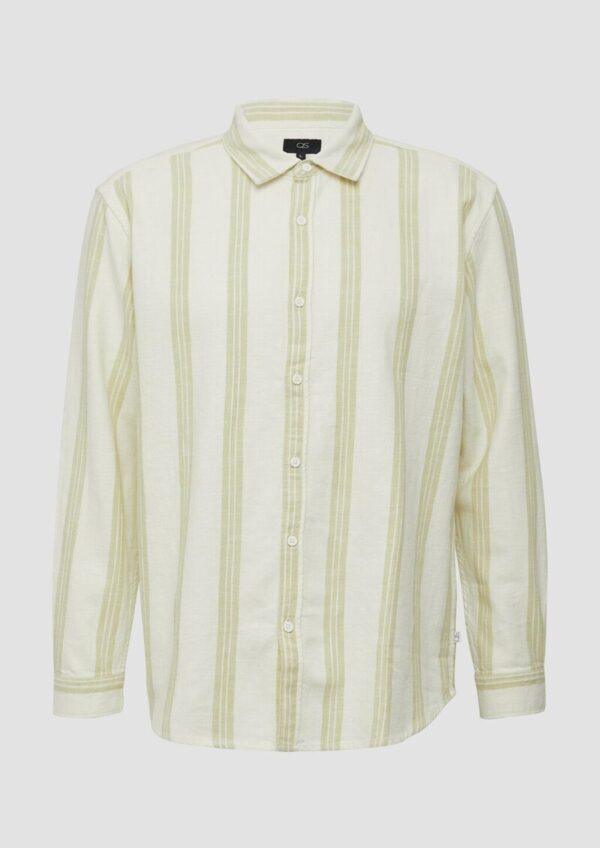 Regular Fit: Streifenhemd mit Strukturoptik