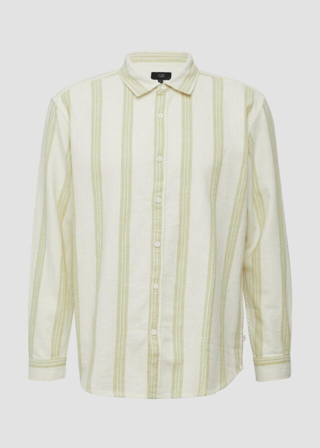 Regular Fit: Streifenhemd mit Strukturoptik