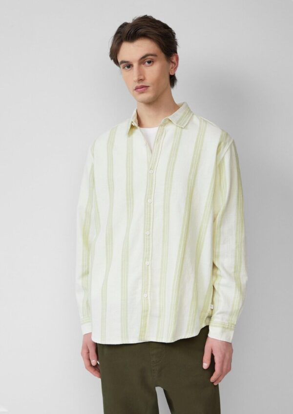 Regular Fit: Streifenhemd mit Strukturoptik