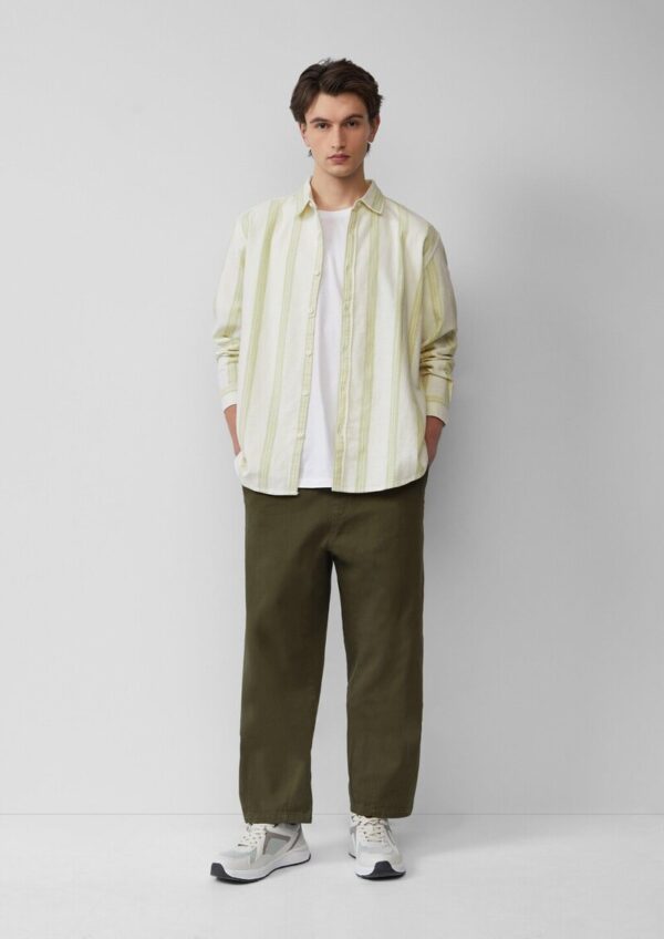 Regular Fit: Streifenhemd mit Strukturoptik