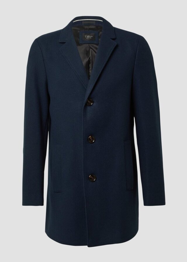 Stretch-Mantel in Woll-Optik