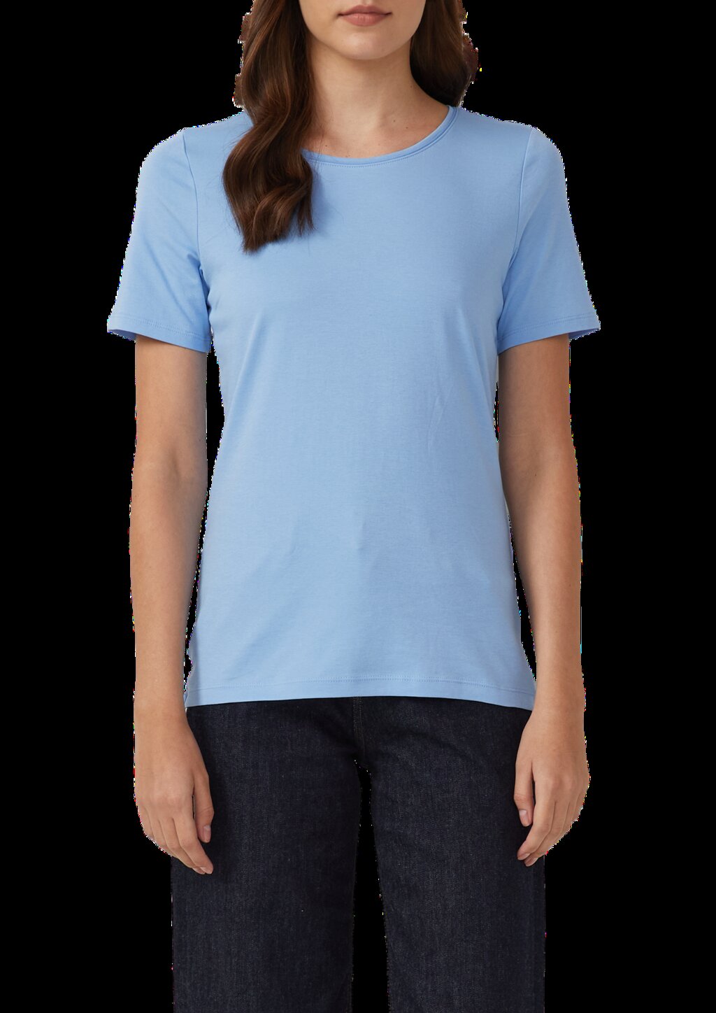 T-Shirt aus Interlockjersey im Slim Fit