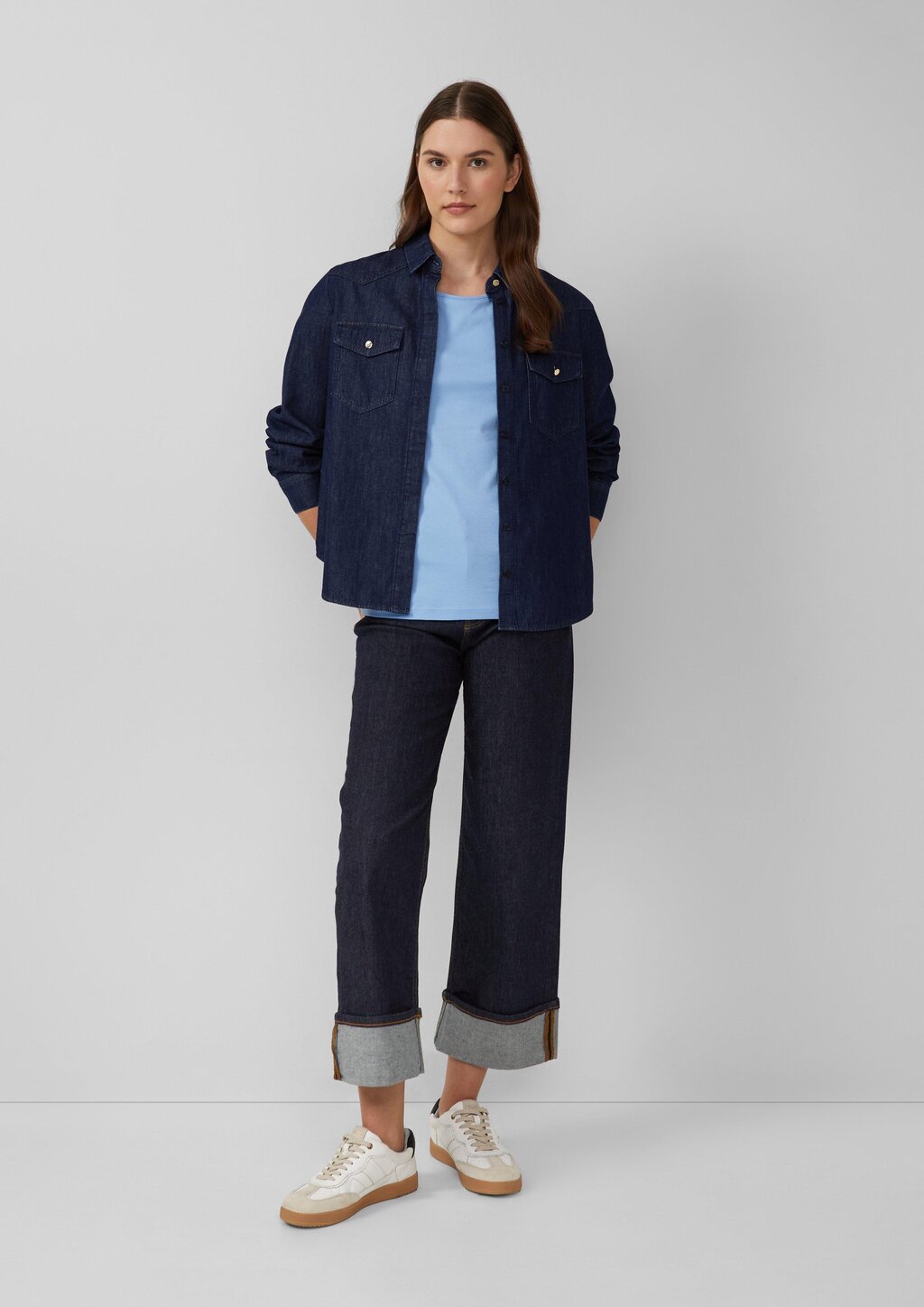 T-Shirt aus Interlockjersey im Slim Fit