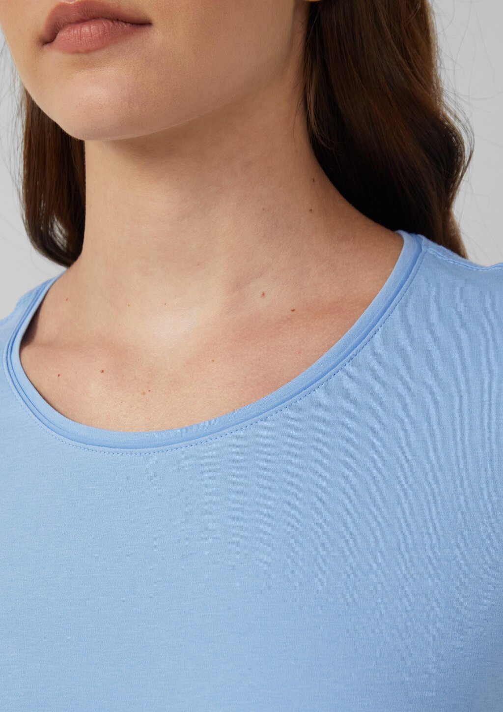 T-Shirt aus Interlockjersey im Slim Fit