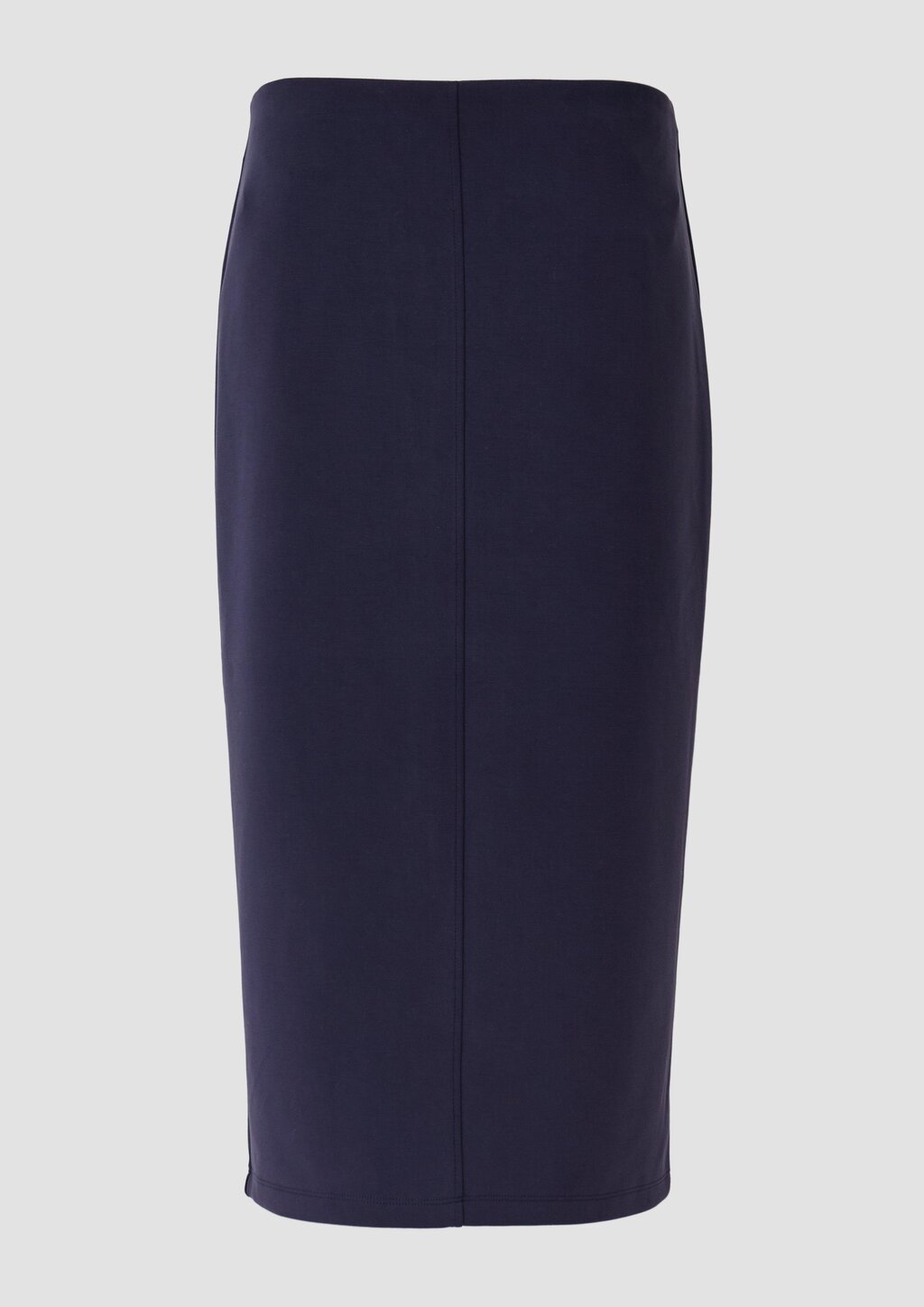 Weicher Midirock aus Scuba mit Schlitz