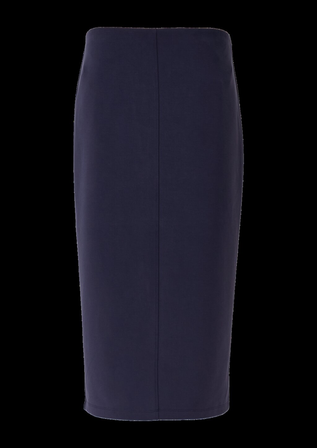 Weicher Midirock aus Scuba mit Schlitz