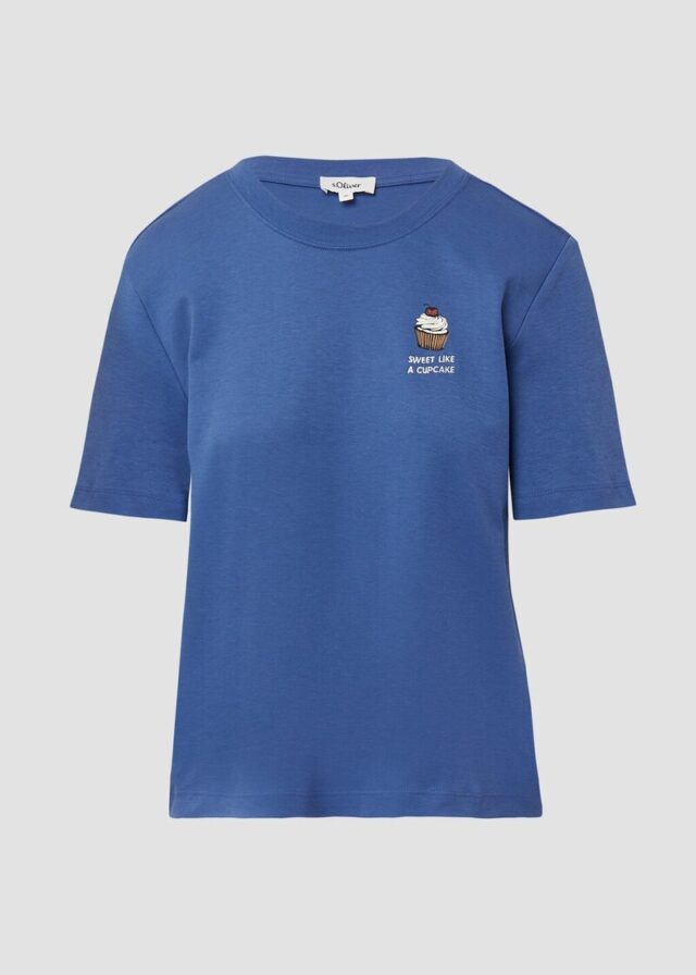 T-Shirt aus Interlockjersey mit Frontprint