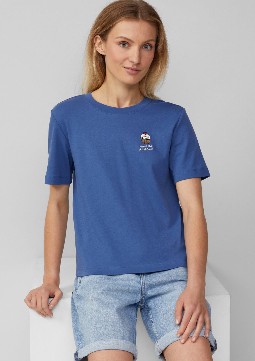 T-Shirt aus Interlockjersey mit Frontprint