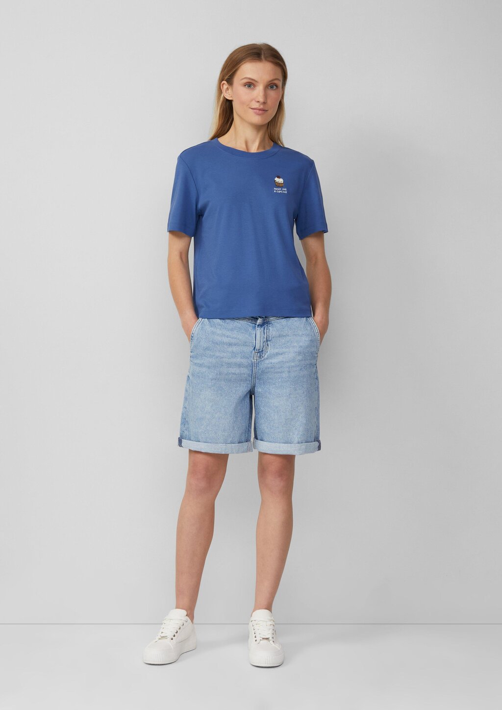 T-Shirt aus Interlockjersey mit Frontprint