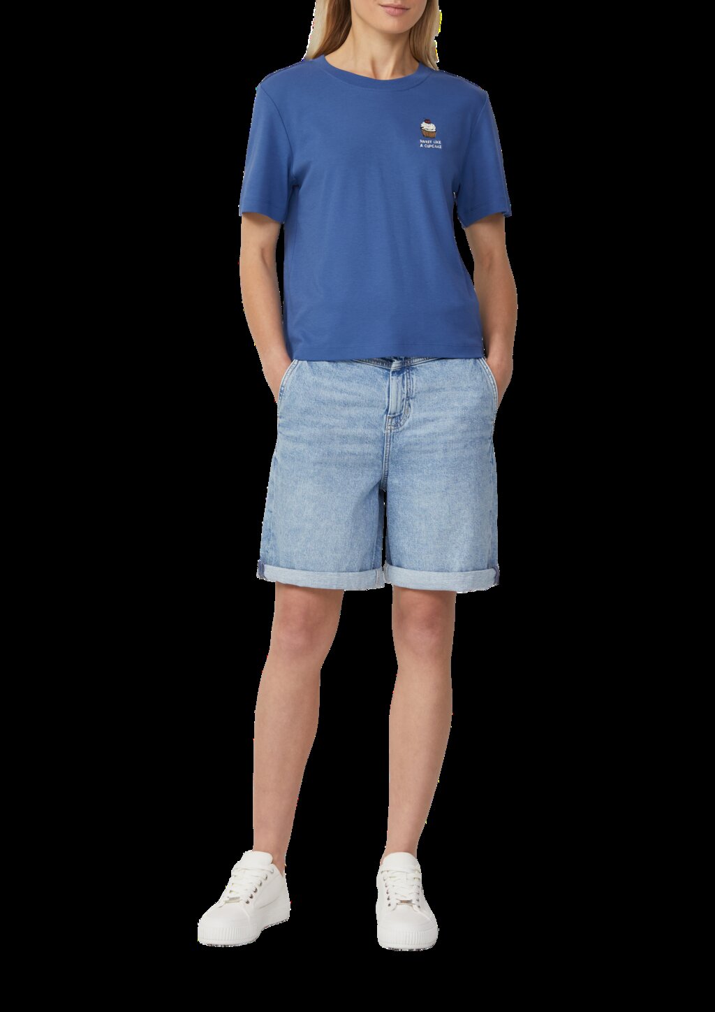 T-Shirt aus Interlockjersey mit Frontprint