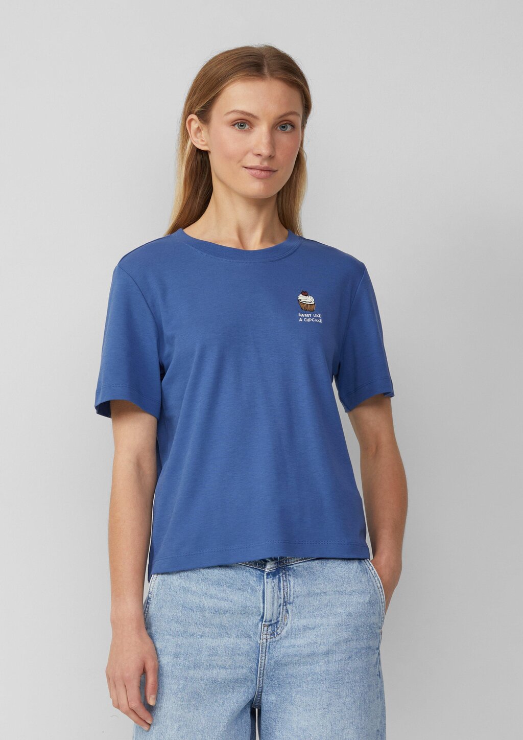 T-Shirt aus Interlockjersey mit Frontprint