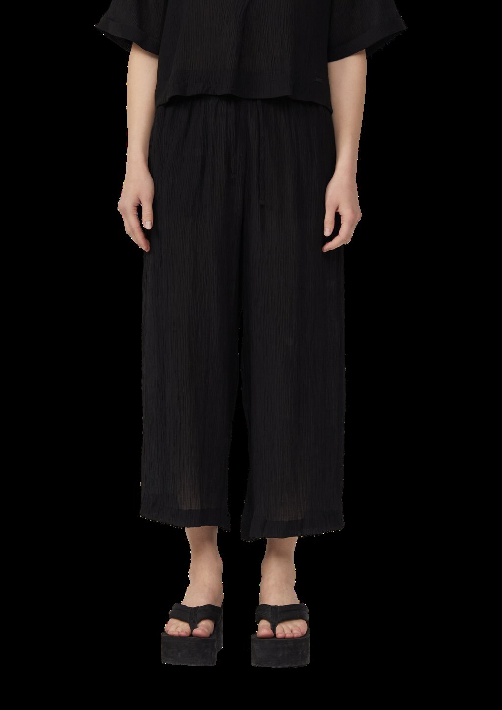 Strukturierte Culotte aus Viskosemix