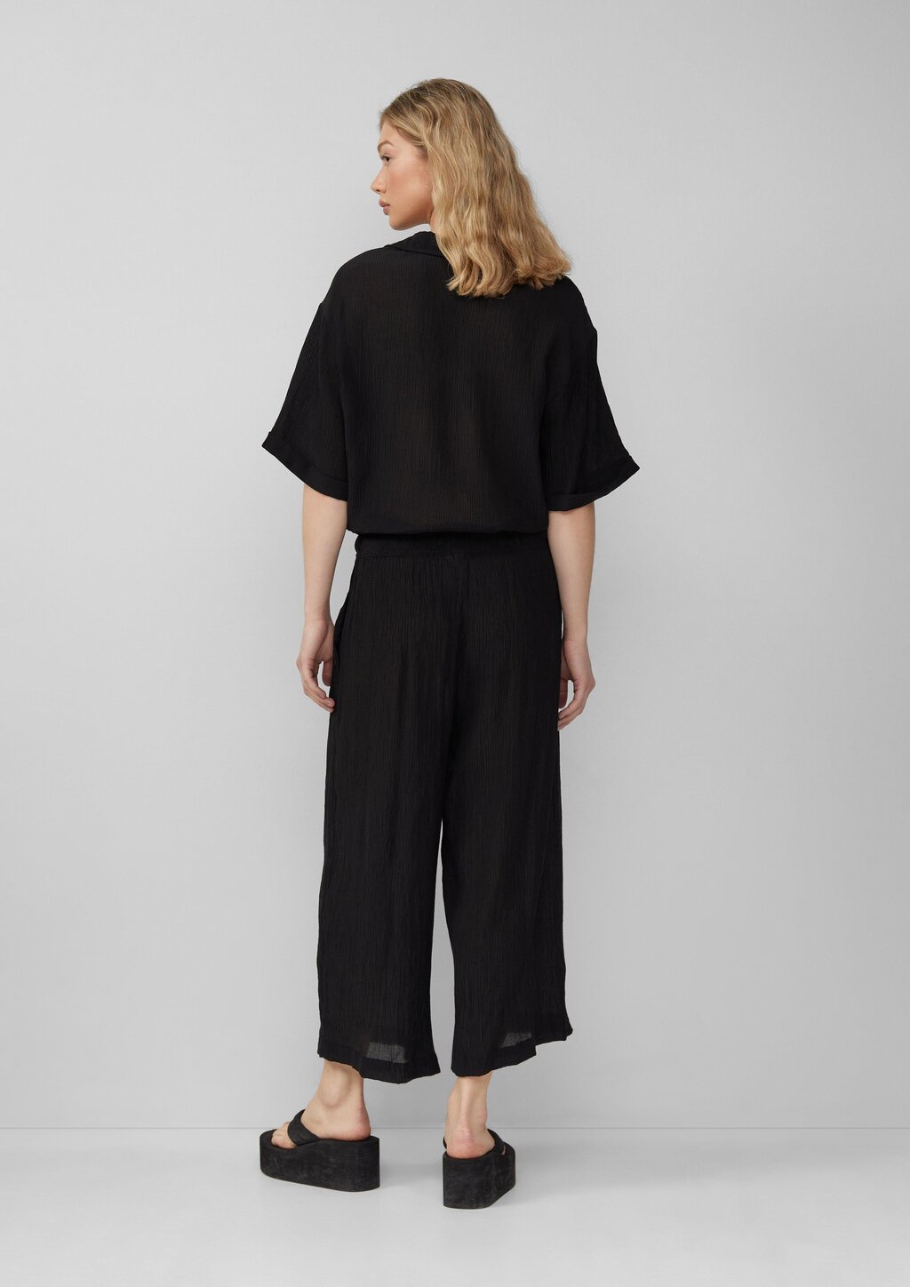 Strukturierte Culotte aus Viskosemix