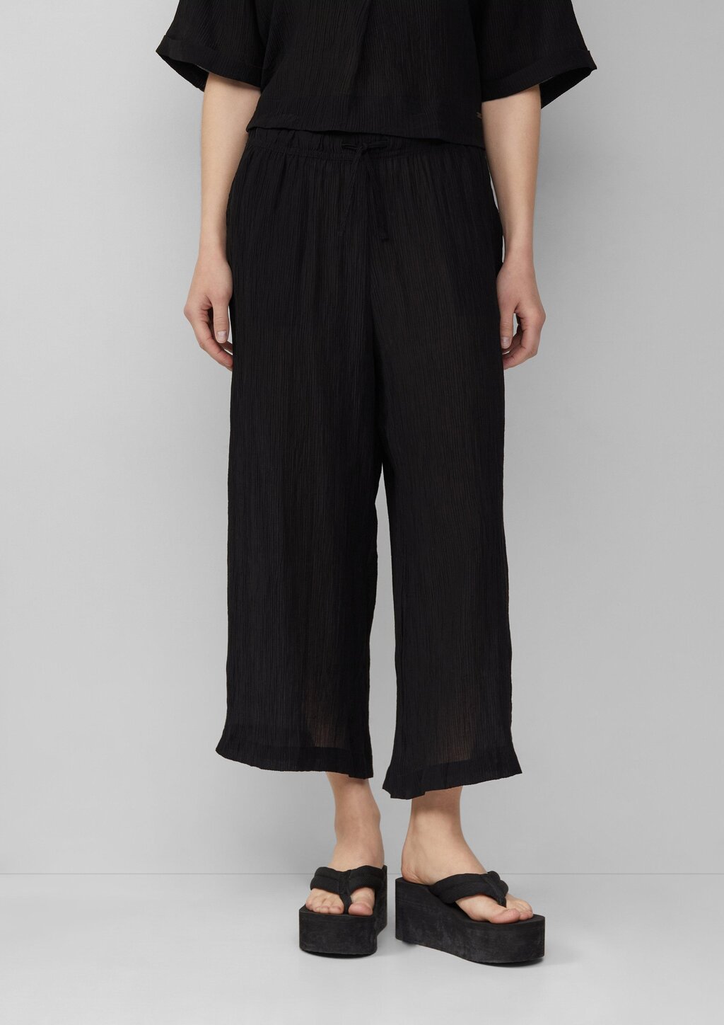 Strukturierte Culotte aus Viskosemix