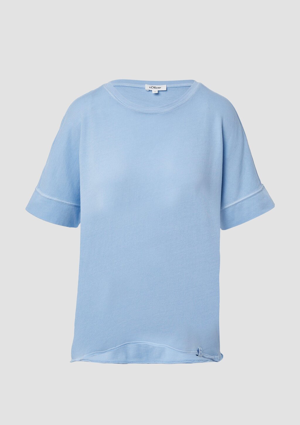 Gewaschenes T-Shirt mit Ziernähten im Relaxed Fit