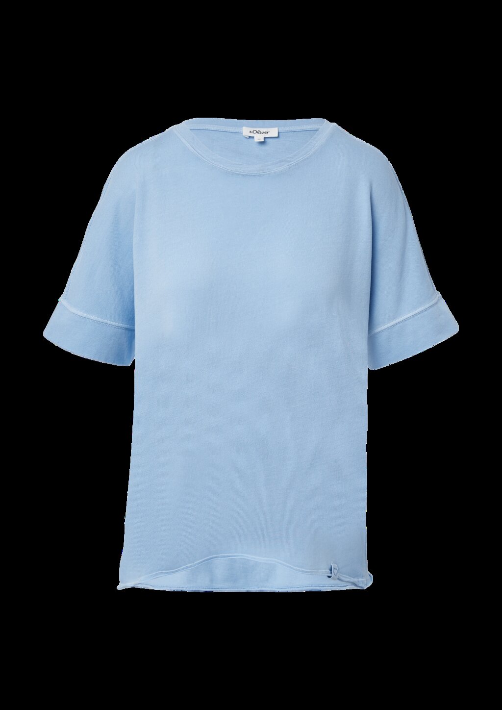 Gewaschenes T-Shirt mit Ziernähten im Relaxed Fit