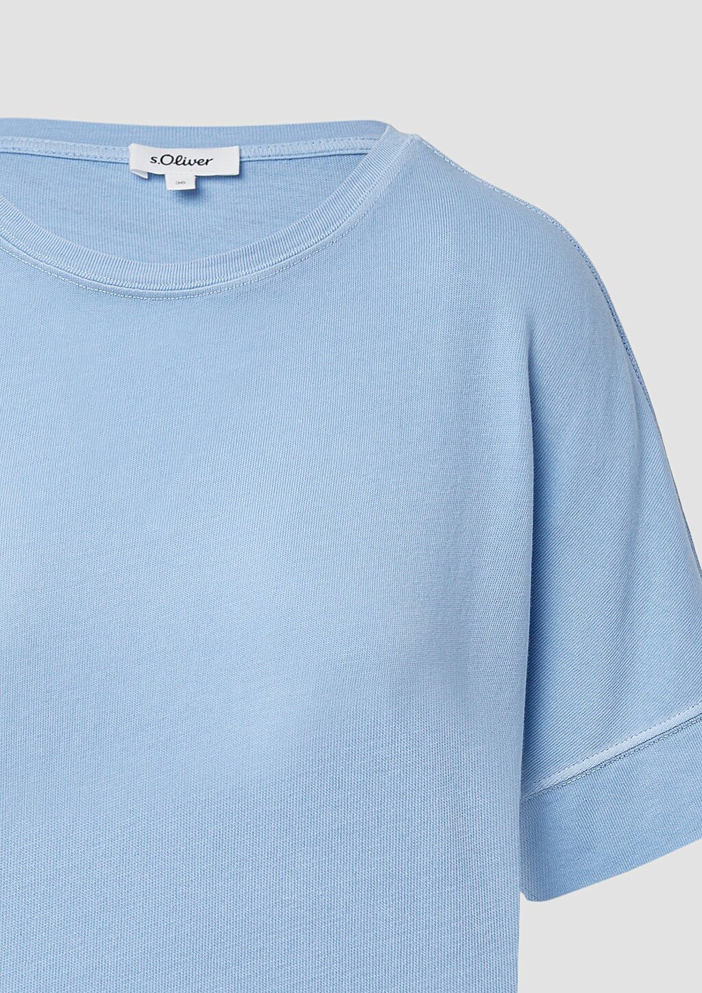 Gewaschenes T-Shirt mit Ziernähten im Relaxed Fit