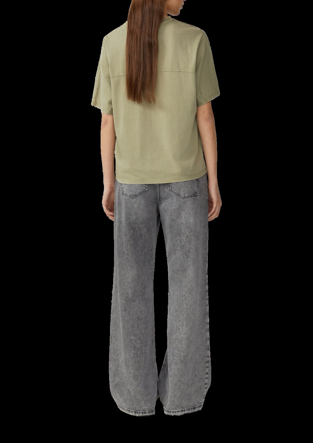 Gewaschenes T-Shirt mit Frontprint