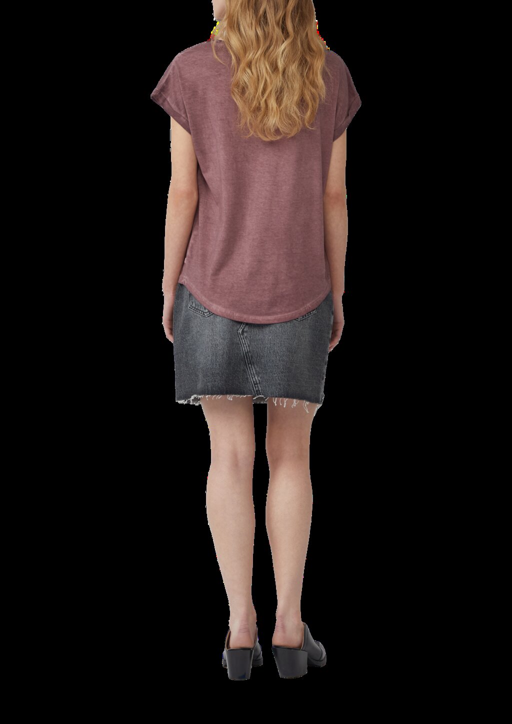 Gewaschenes T-Shirt mit Frontprint