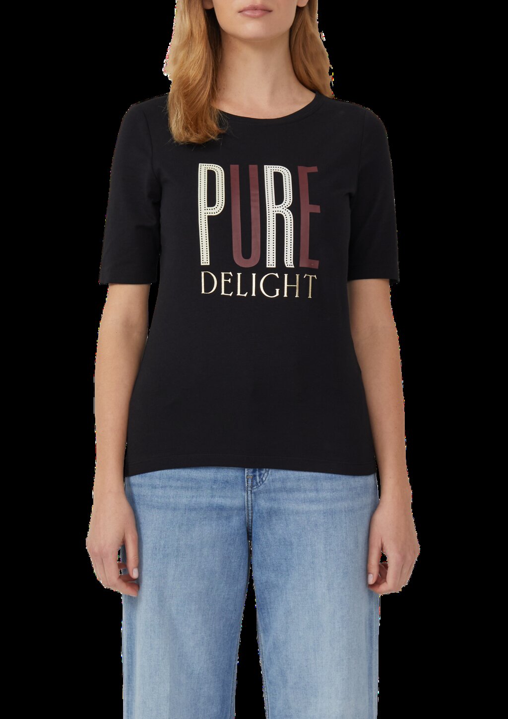 Jersey-T-Shirt im Slim Fit mit Frontprint