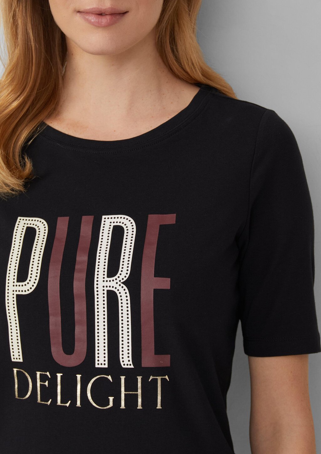 Jersey-T-Shirt im Slim Fit mit Frontprint