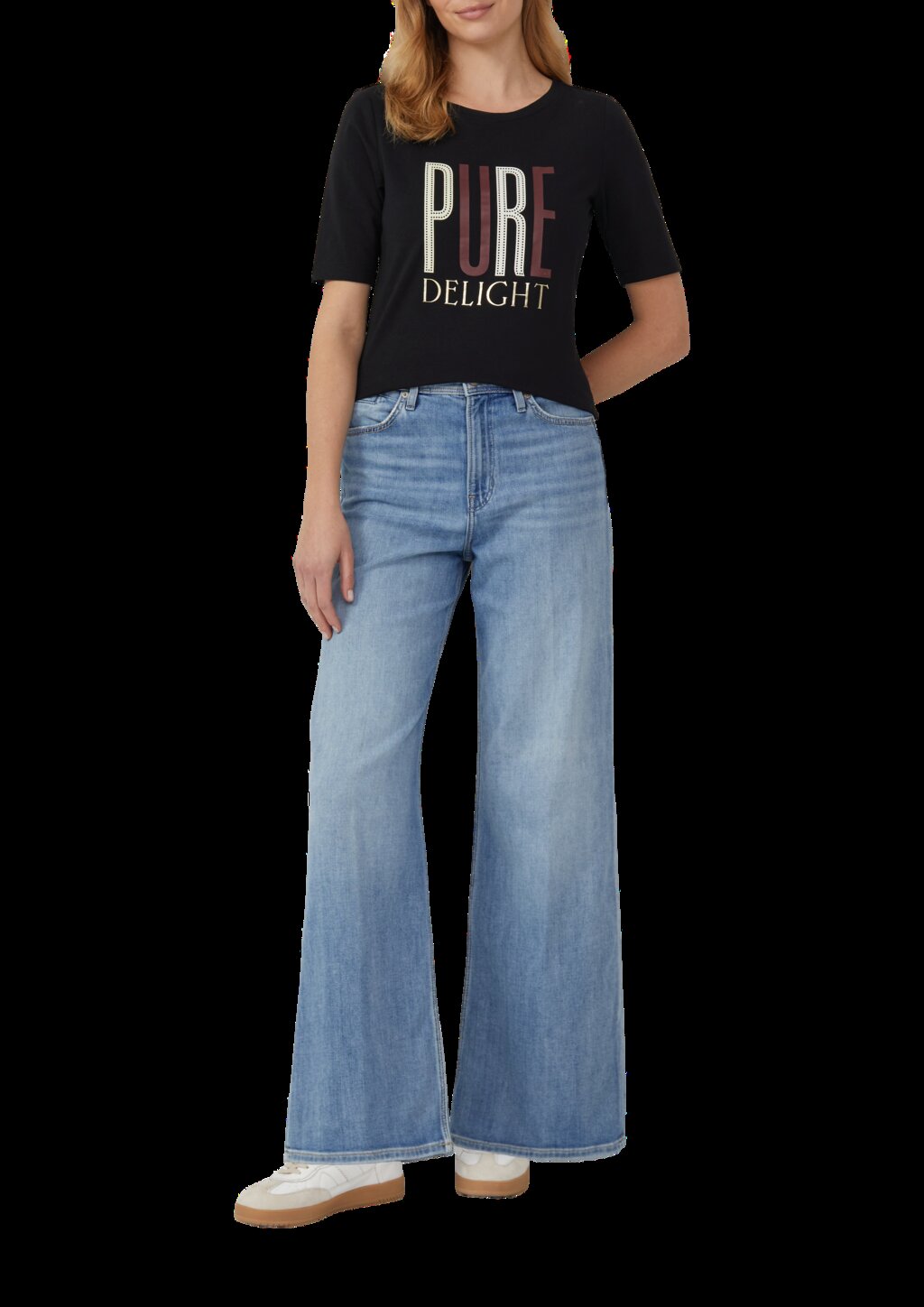 Jersey-T-Shirt im Slim Fit mit Frontprint