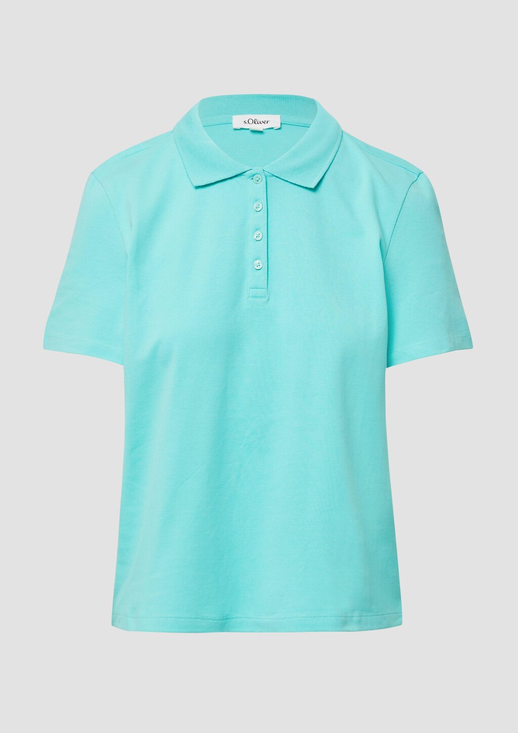 Verkürztes Poloshirt aus Baumwollpiqué