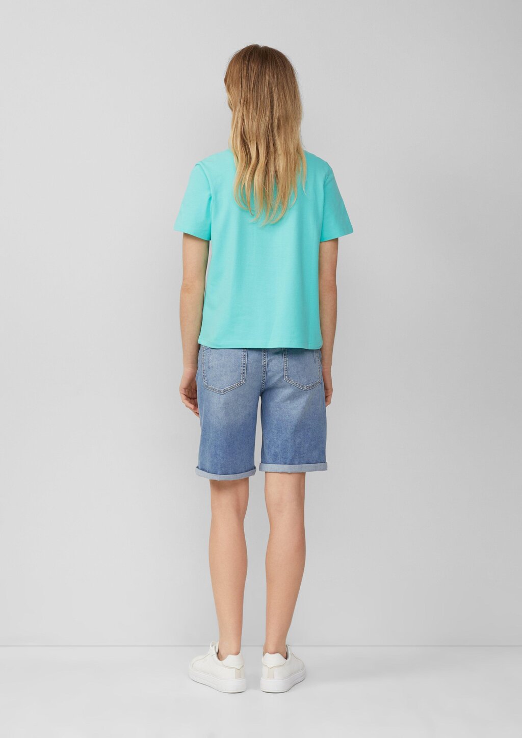 Verkürztes Poloshirt aus Baumwollpiqué