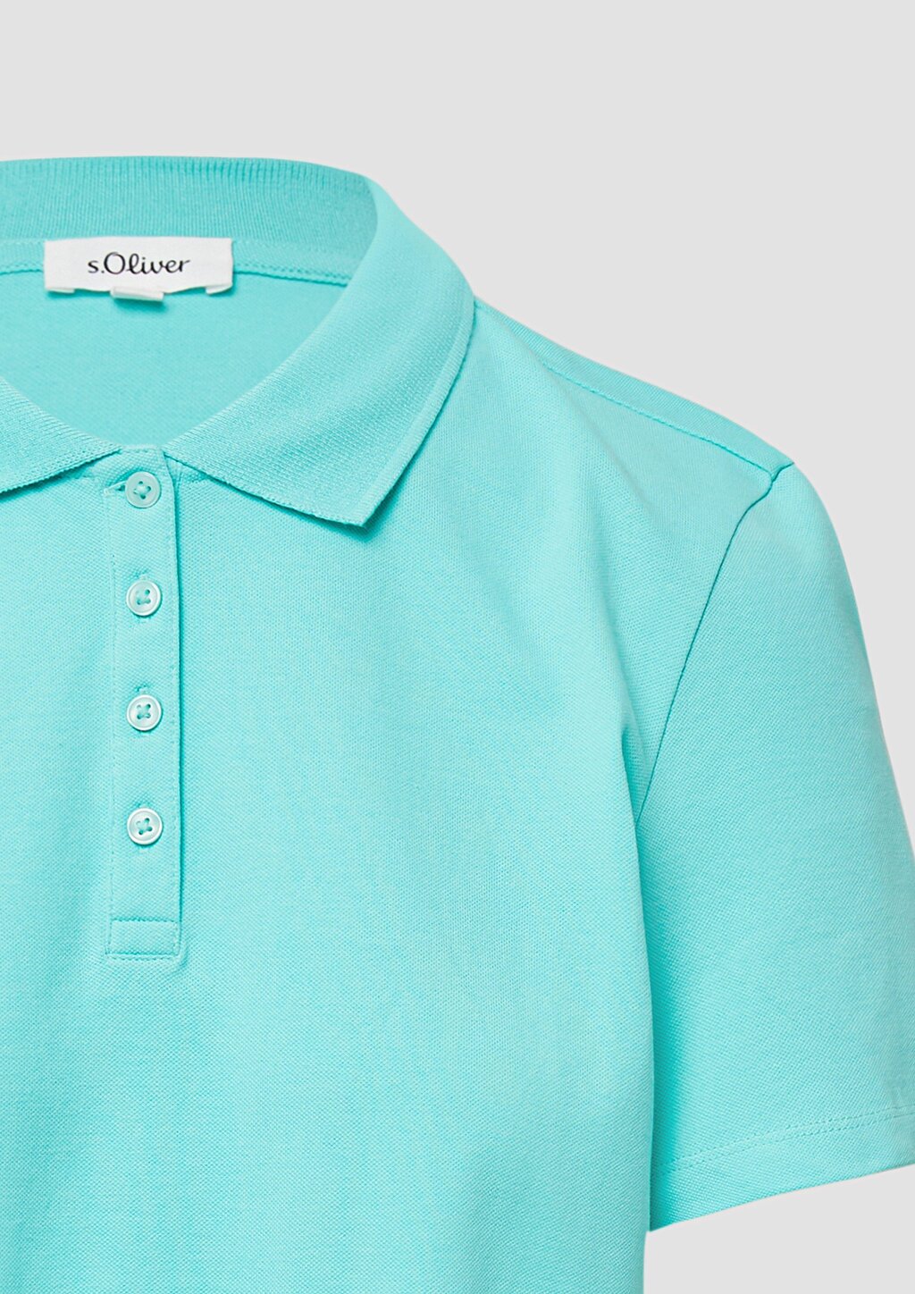 Verkürztes Poloshirt aus Baumwollpiqué