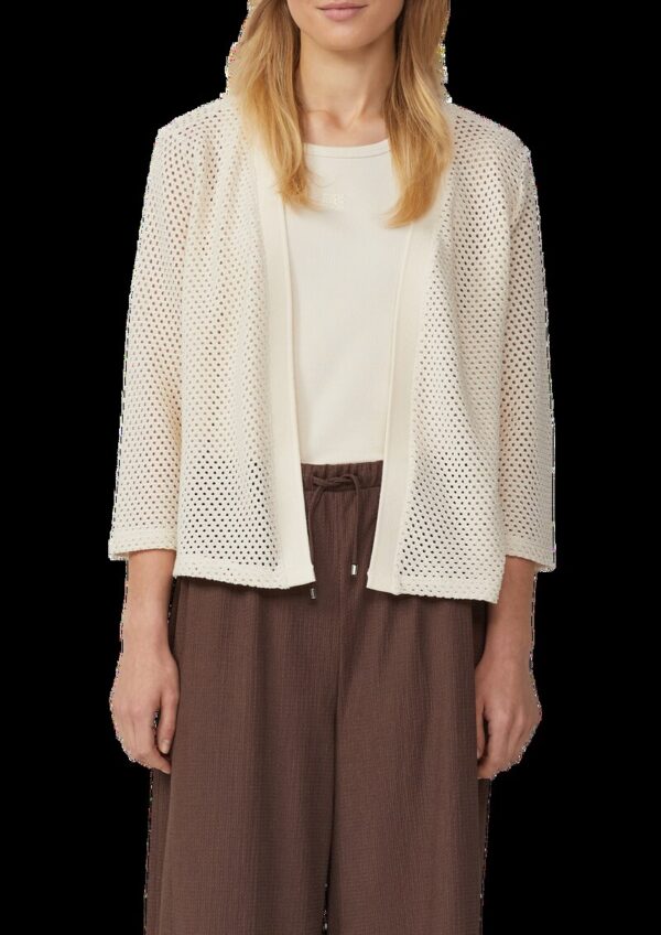 Transparenter Cardigan aus Ajourjersey