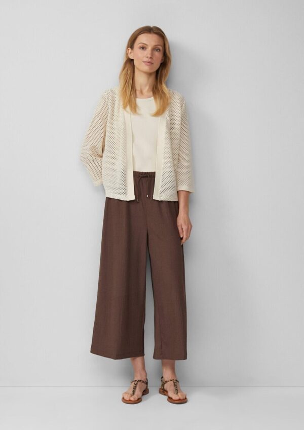 Transparenter Cardigan aus Ajourjersey