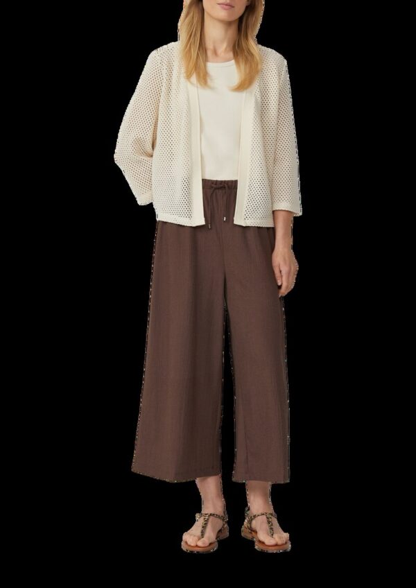 Transparenter Cardigan aus Ajourjersey