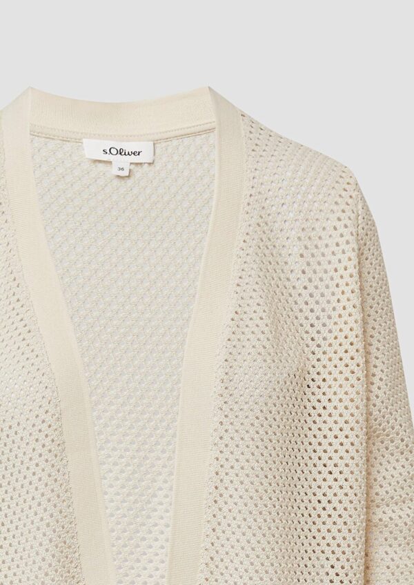 Transparenter Cardigan aus Ajourjersey