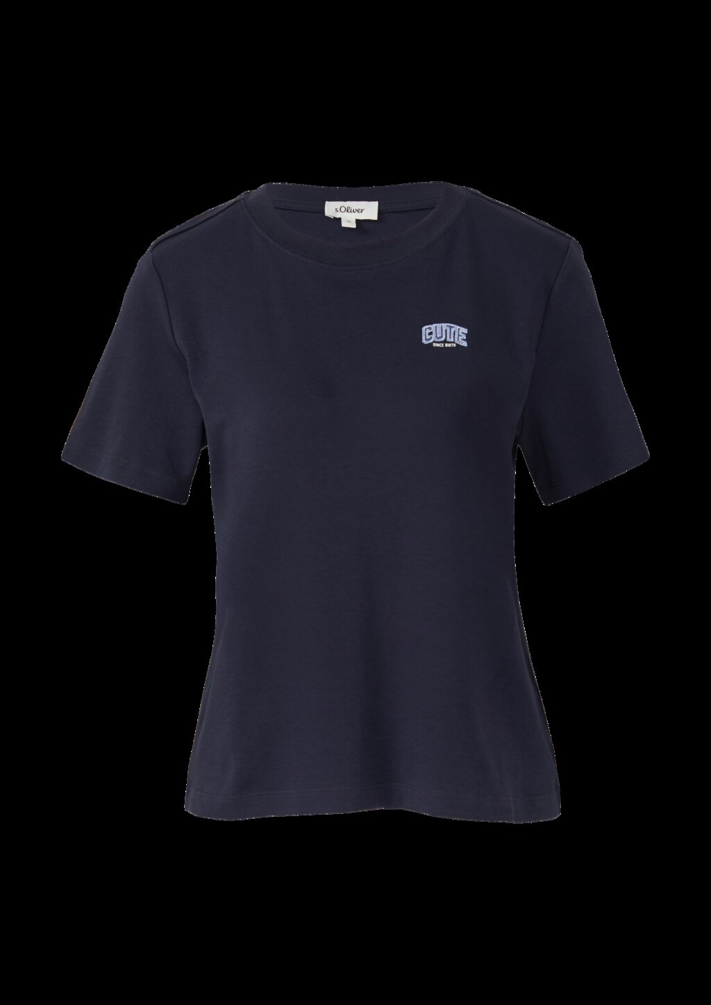 T-Shirt aus Interlockjersey mit kleinem Patch