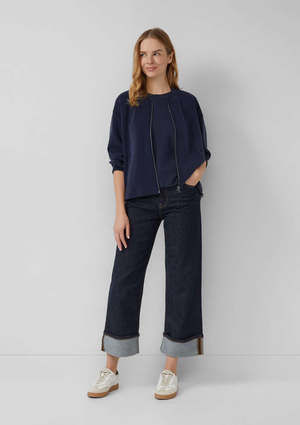 T-Shirt aus Interlockjersey mit kleinem Patch