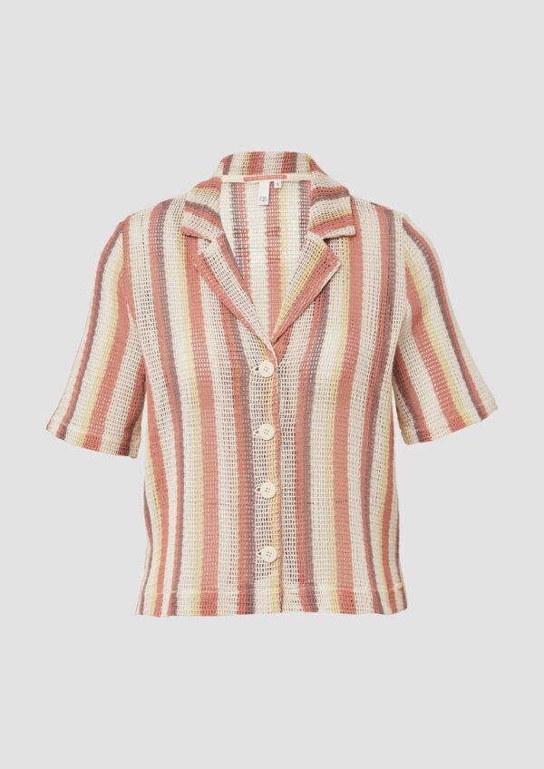 Verkürzte Bluse in Häkeloptik