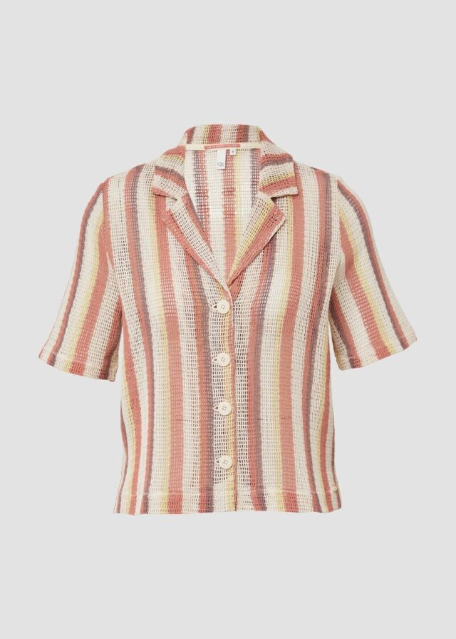 Verkürzte Bluse in Häkeloptik