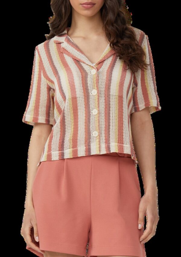 Verkürzte Bluse in Häkeloptik