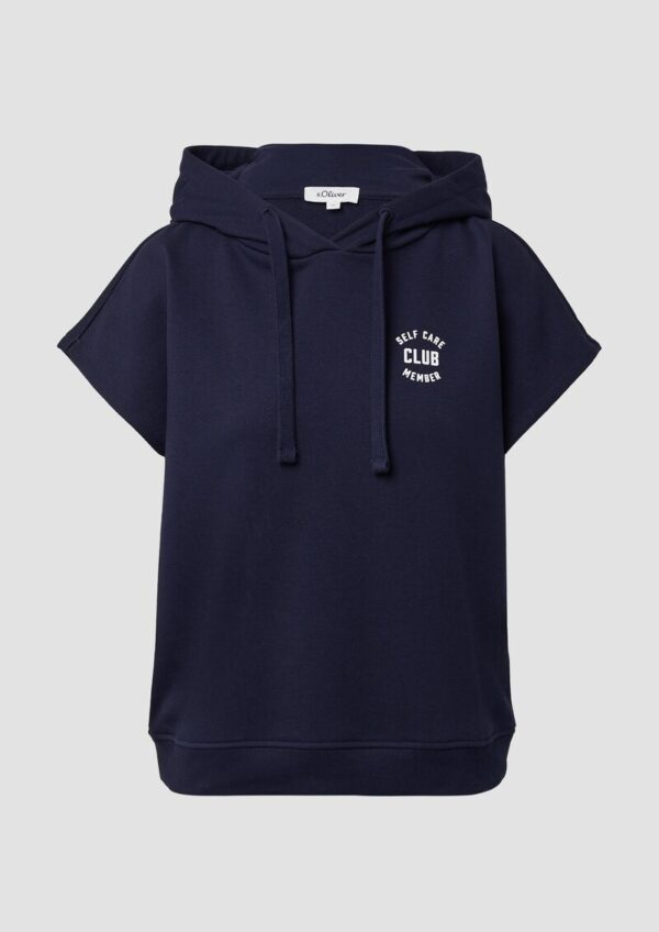 Sweatshirt mit Kapuze und überschnittenen Schultern