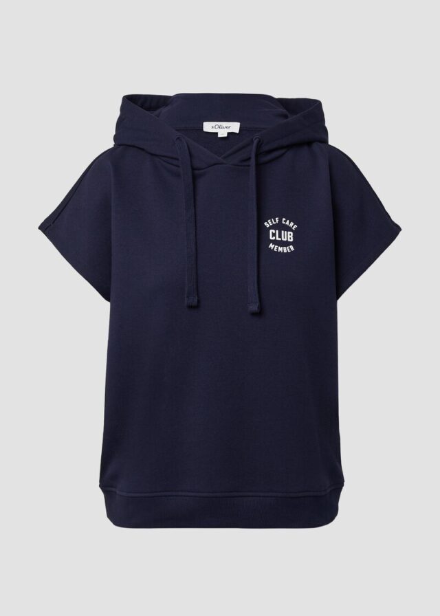 Sweatshirt mit Kapuze und überschnittenen Schultern