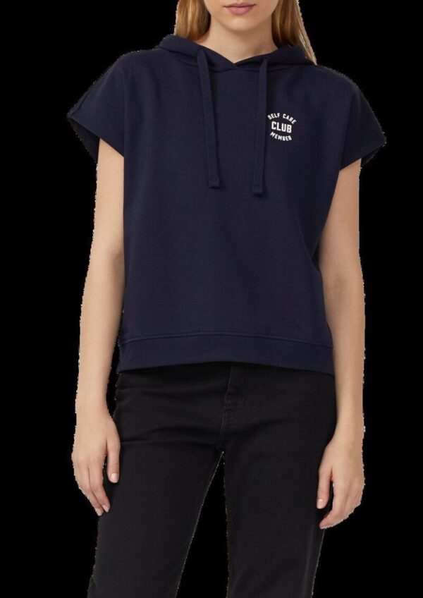 Sweatshirt mit Kapuze und überschnittenen Schultern