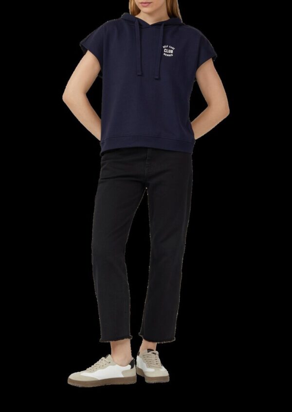 Sweatshirt mit Kapuze und überschnittenen Schultern