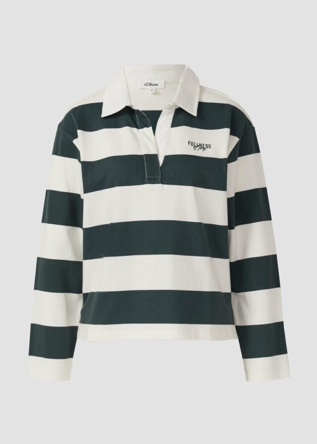 Shirt im Polo-Stil mit Stickerei