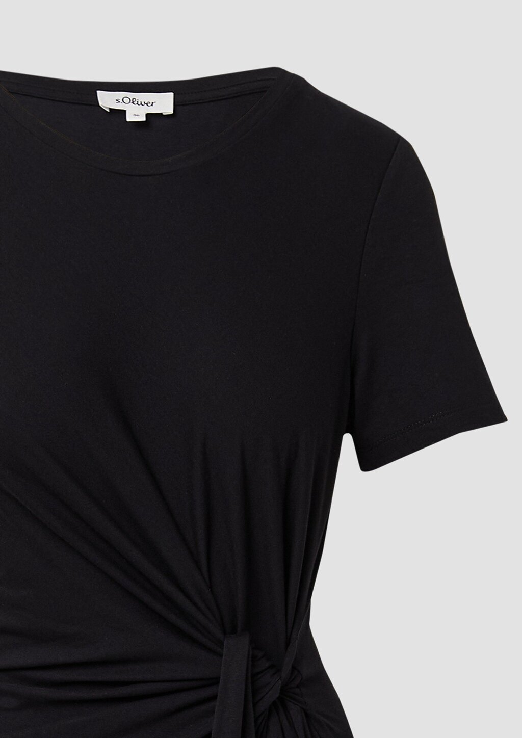 Jersey-Kleid mit Knotendetail und Raffung